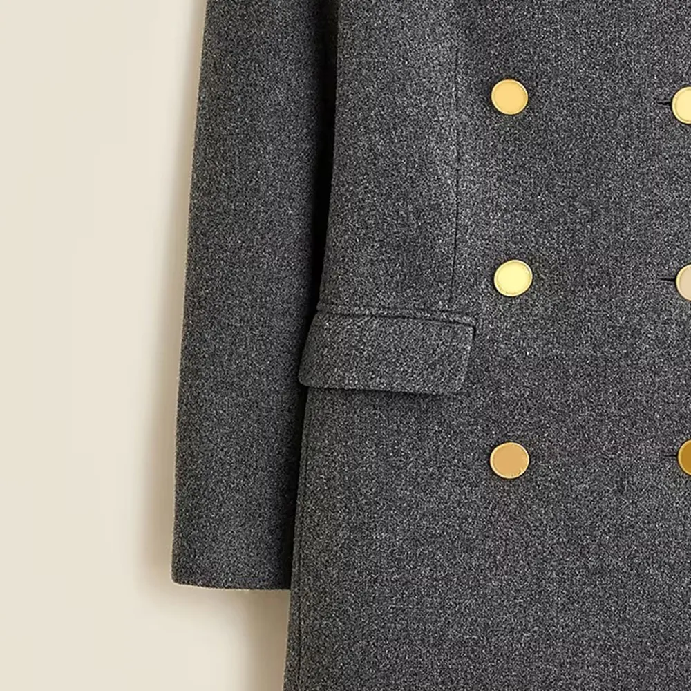 Wool Blend Stadium-Cloth Topcoats
