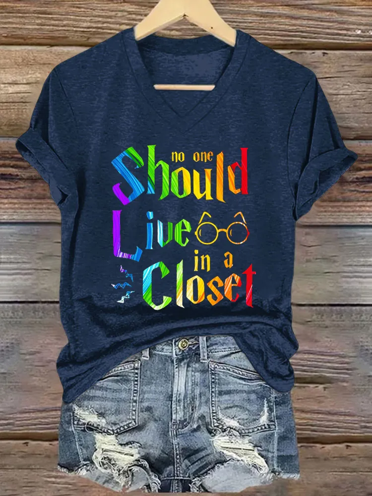 Women'S T-Shirt Cute Rainbow LGBT T Shirt Lesbian Gay Pride Gift