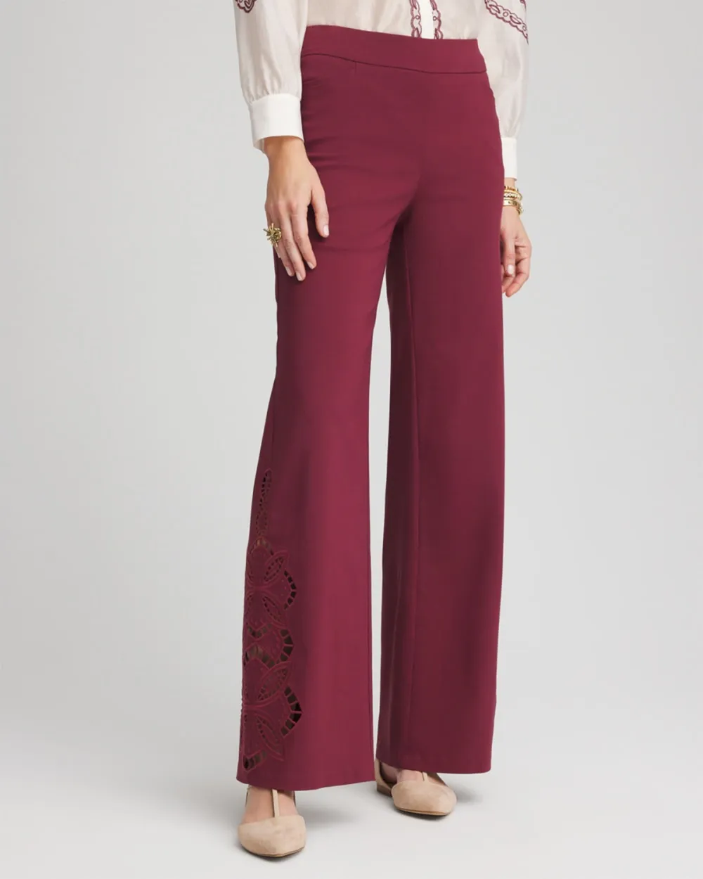 Cut Out Wide Leg Pants