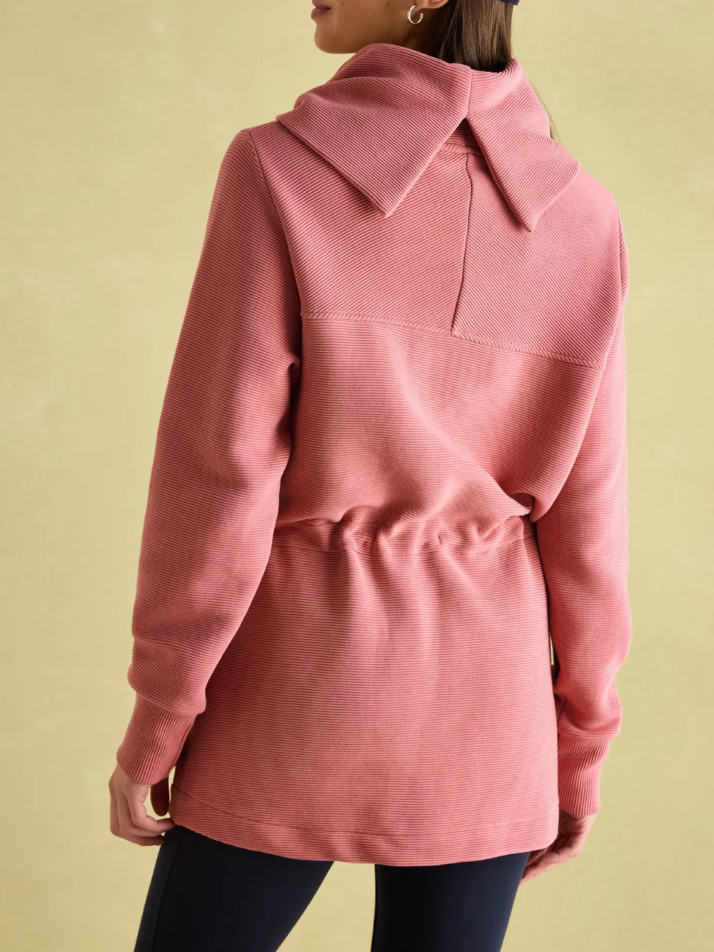 Pink Cowl Neck Sweatshirt
