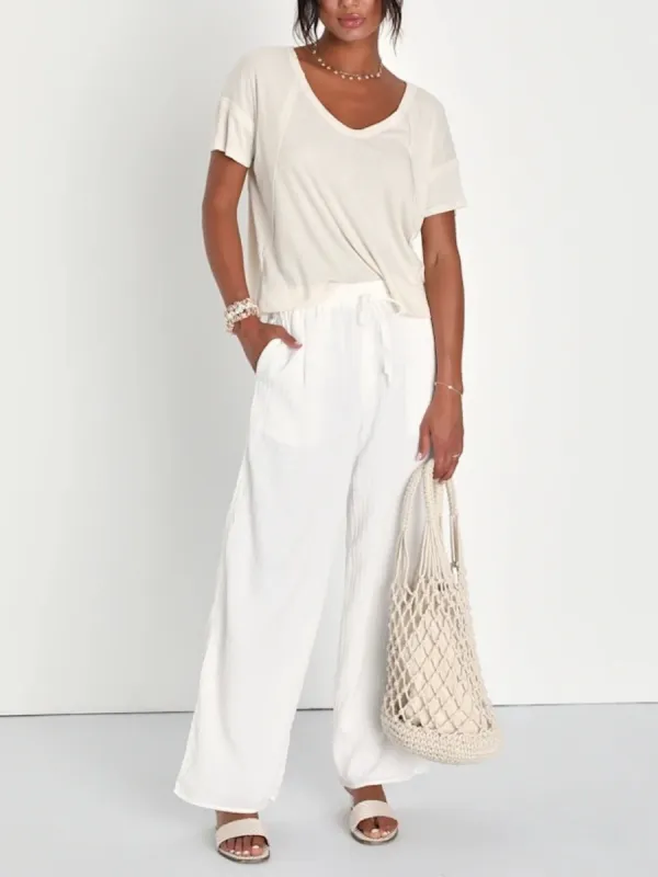 Loose Fit V-Neck Top