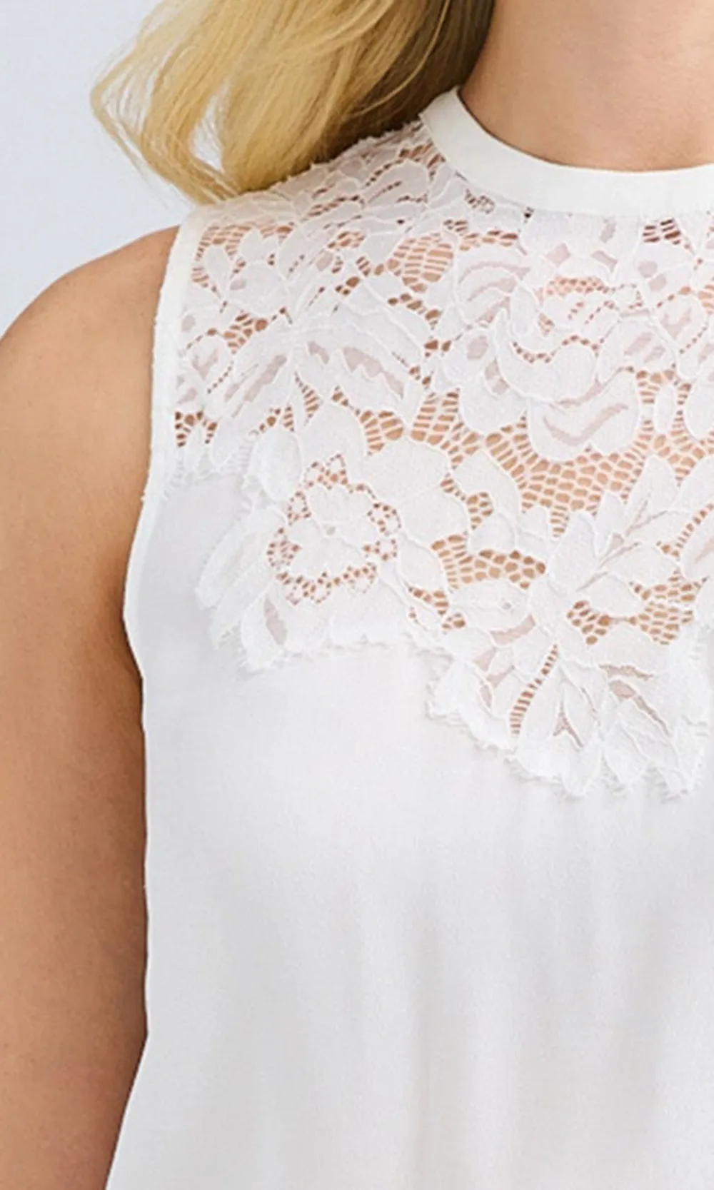 Lace Round Neck Tank