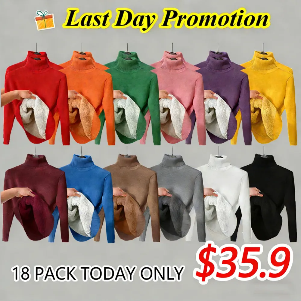 ⏰ Last Chance! 12-Pack Fleece Turtlenecks