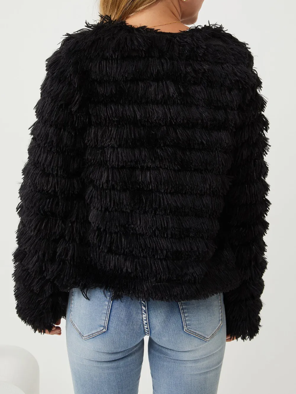 Black Daily Long sleeves Jacket