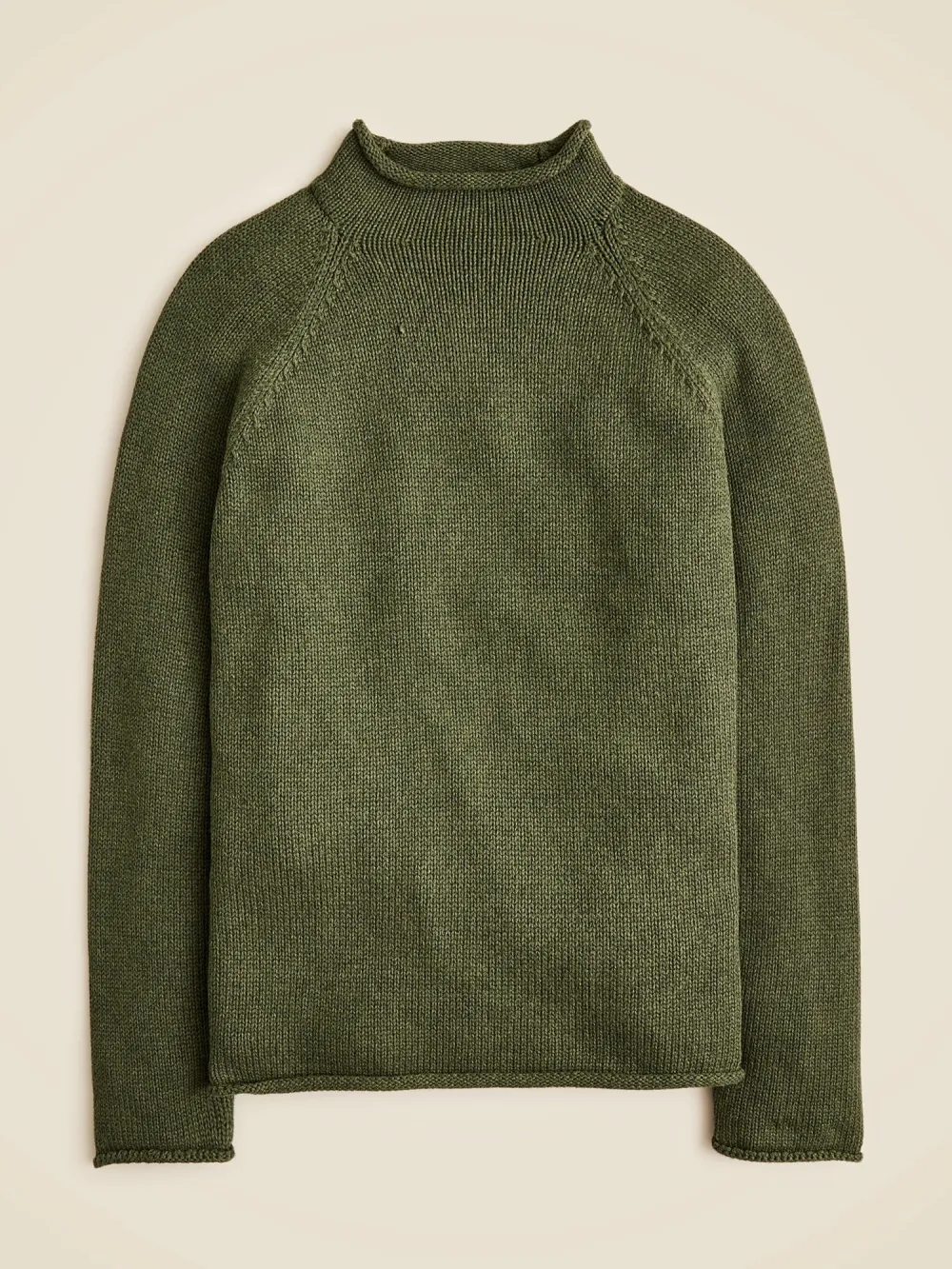 Olive Green Mock Neck Knit Sweater
