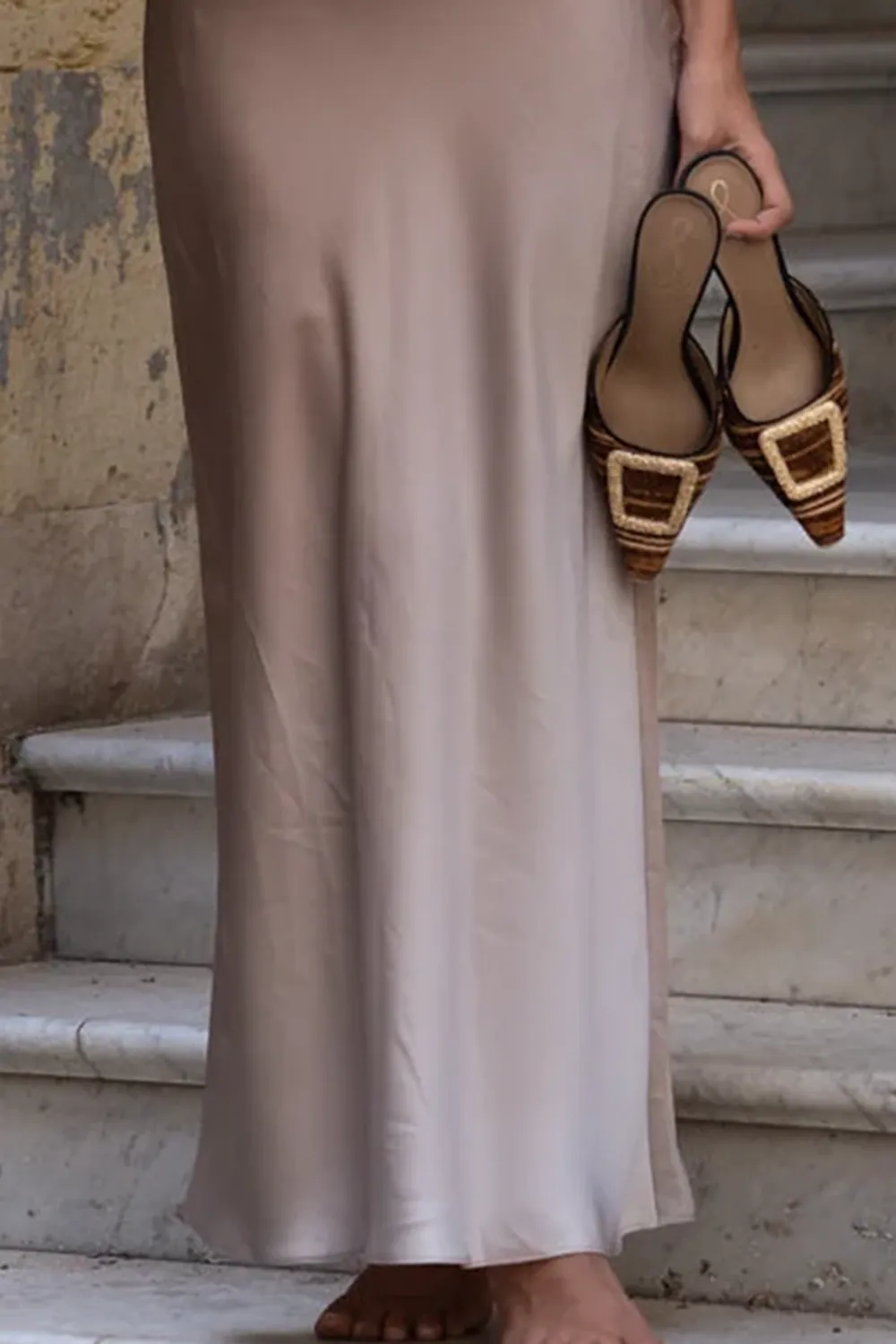 Ombre Cowl Neck Maxi Dress