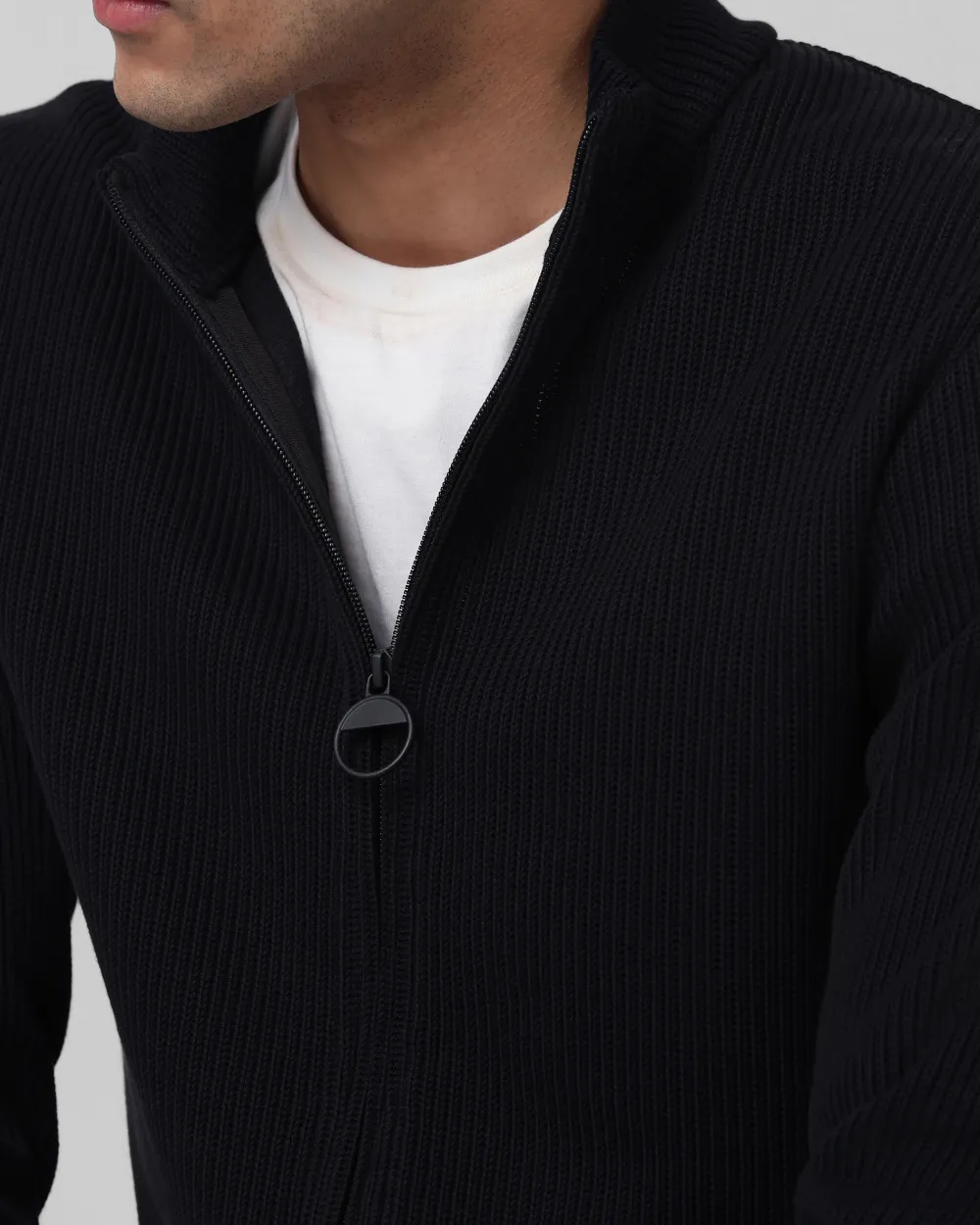 Comfortable Soft Daily Slim Black Sweater