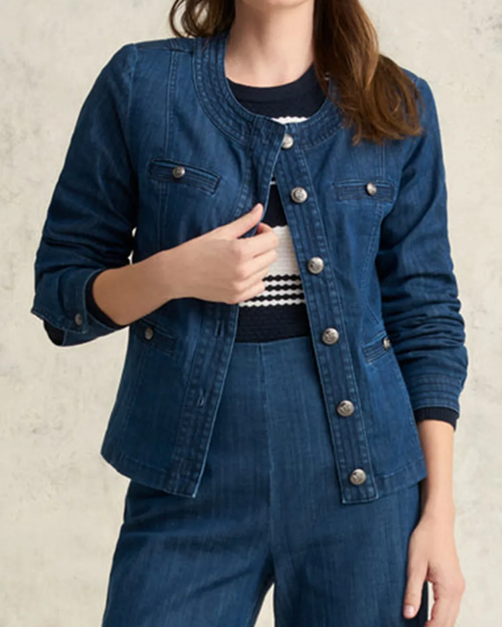 Stitch Detail Denim Jacket