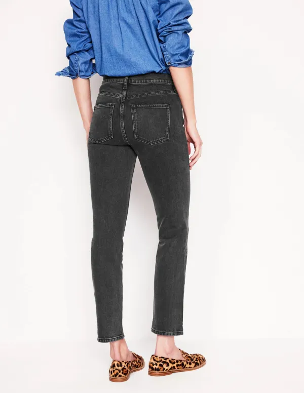 Washed Black Girlfriend Jeans