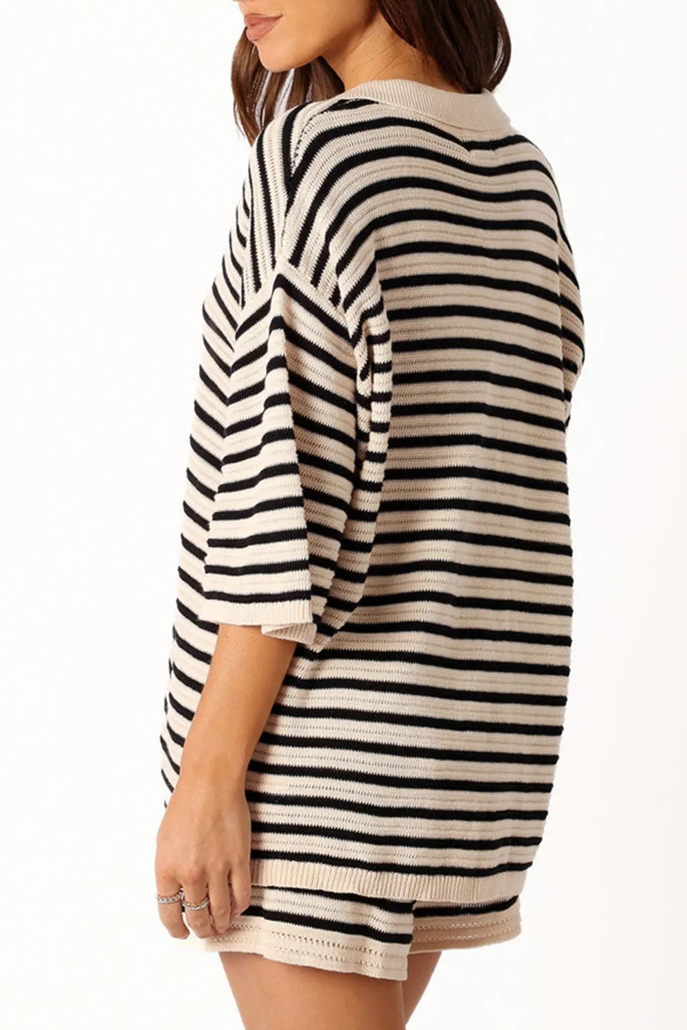 SAND WHITE KNIT SHIRT