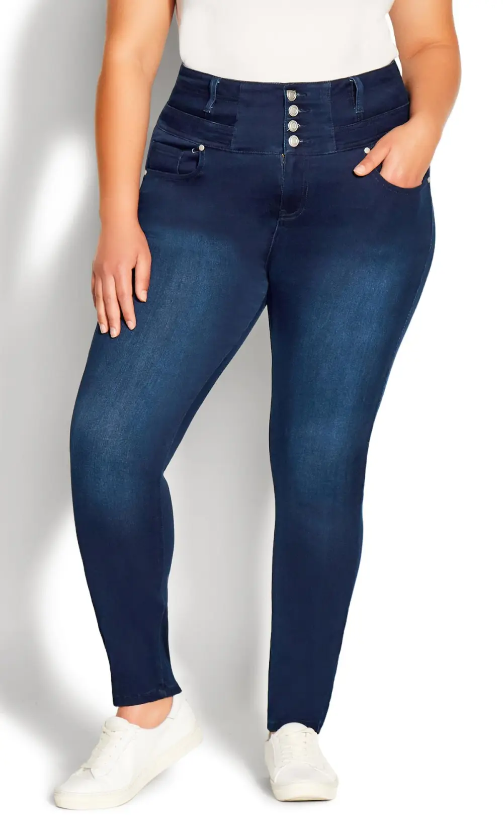 Evans Ingido Blue Denim Corset Jean