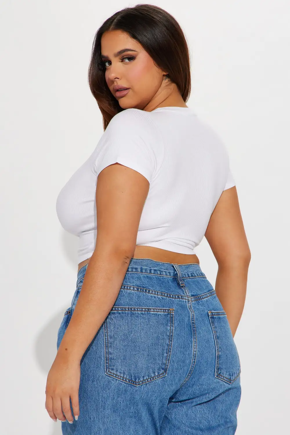 Serai Crew Neck Top - White