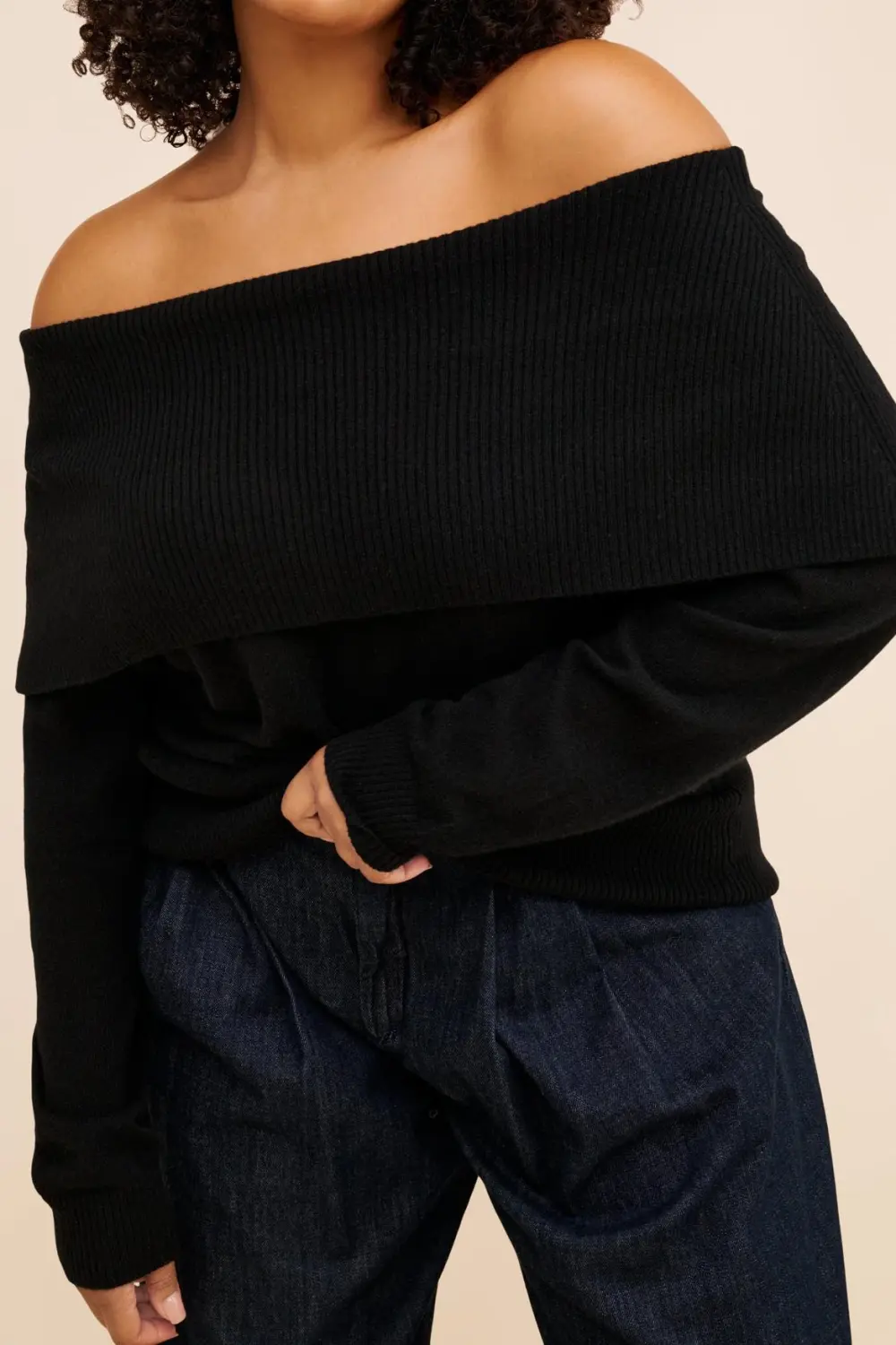Cashmere Off-The-Shoulder Sweater