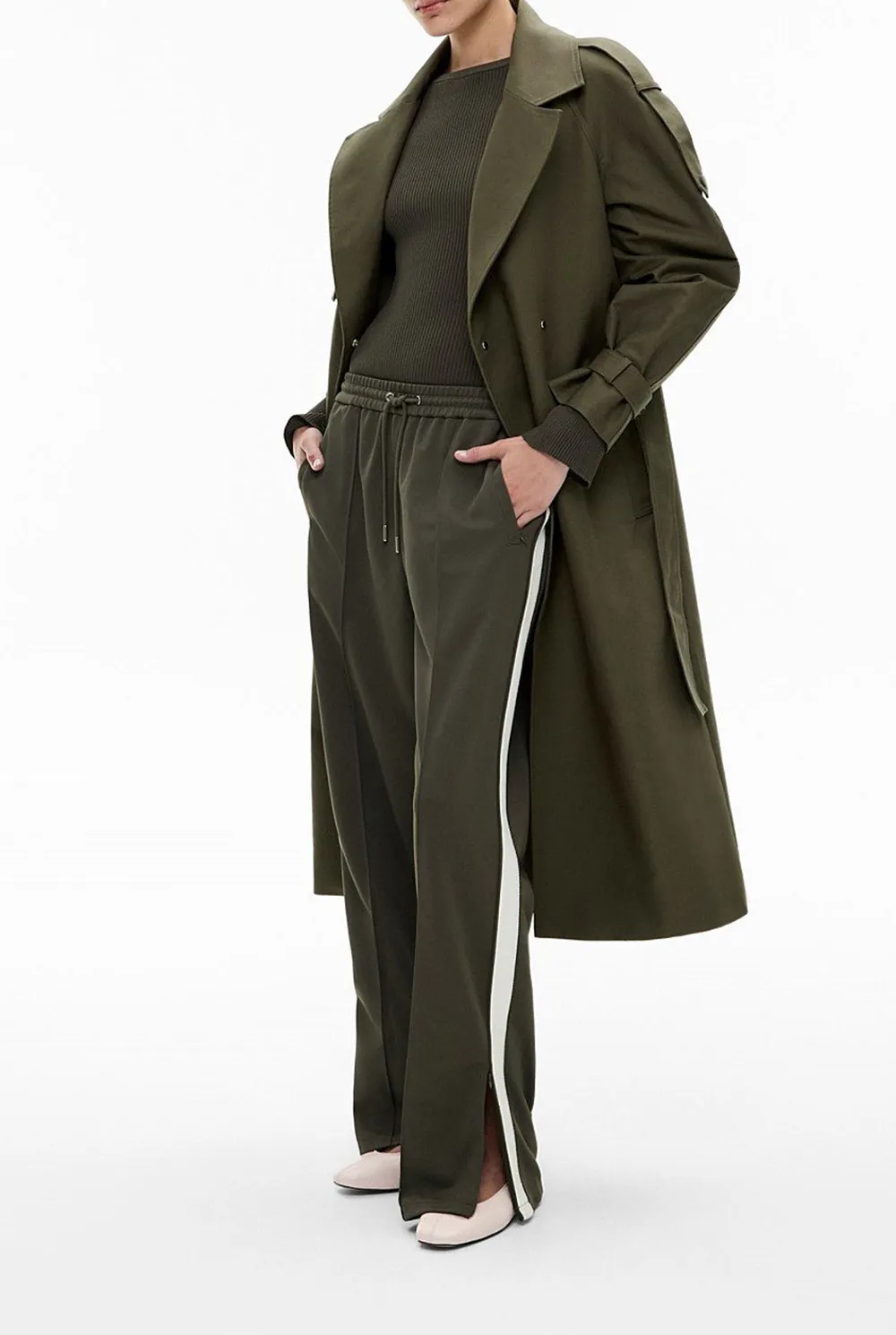 White Striped Sweatpants