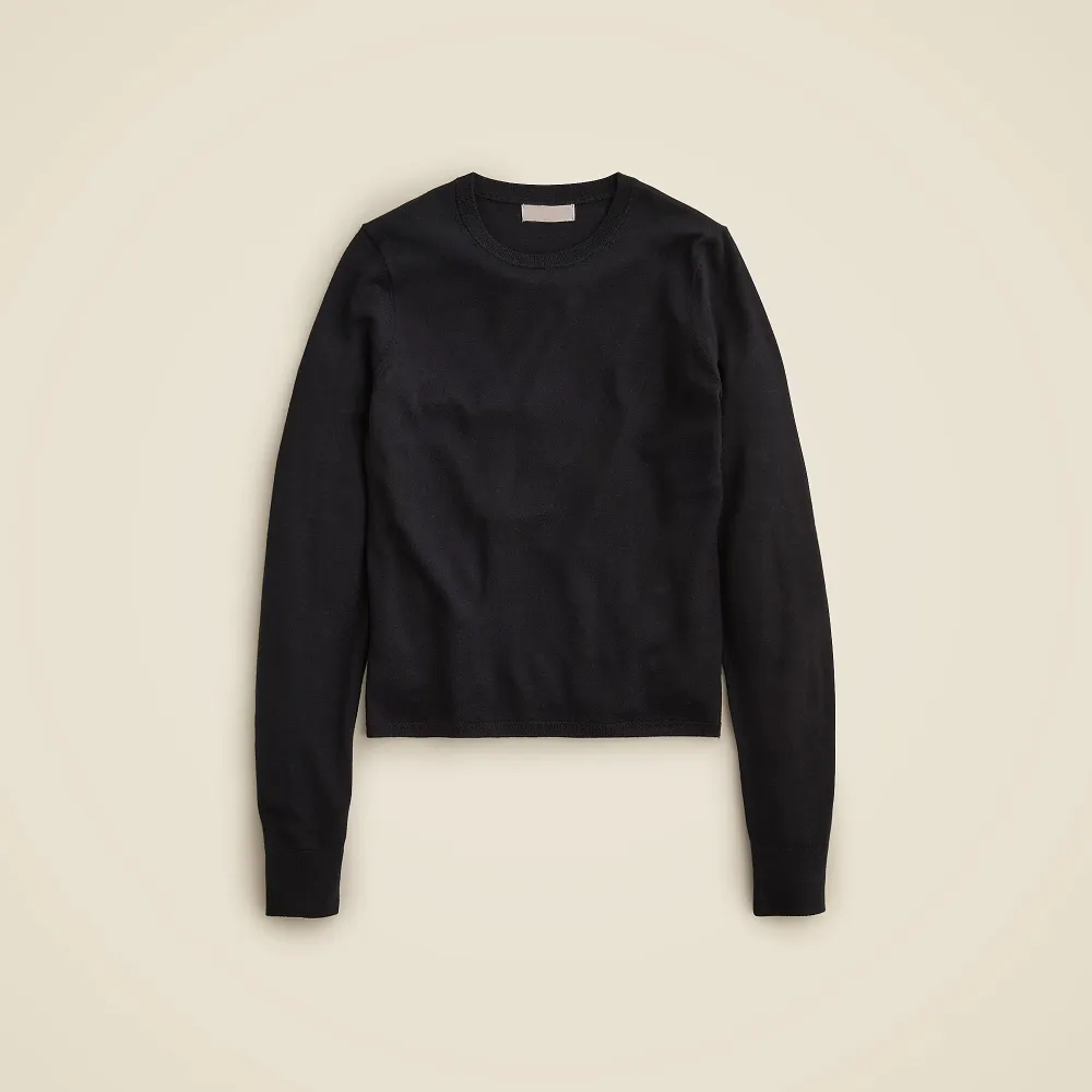 Ribbed Cashmere Cropped Crewneck Sweaters