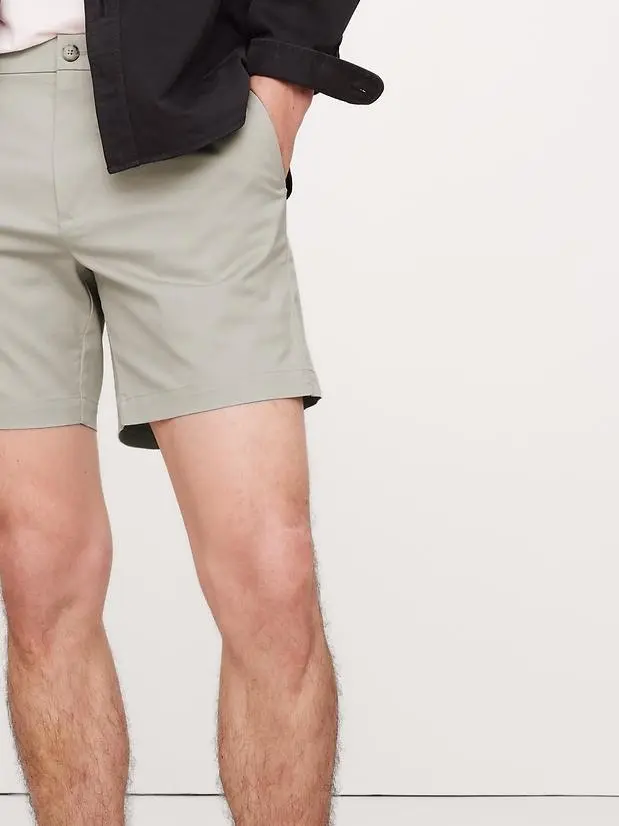 Men's Light Gray Casual Mid-Rise Cotton Shorts