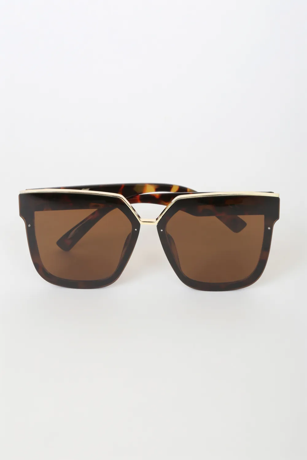 Casual Cool Brown Square Women's Sunglasses