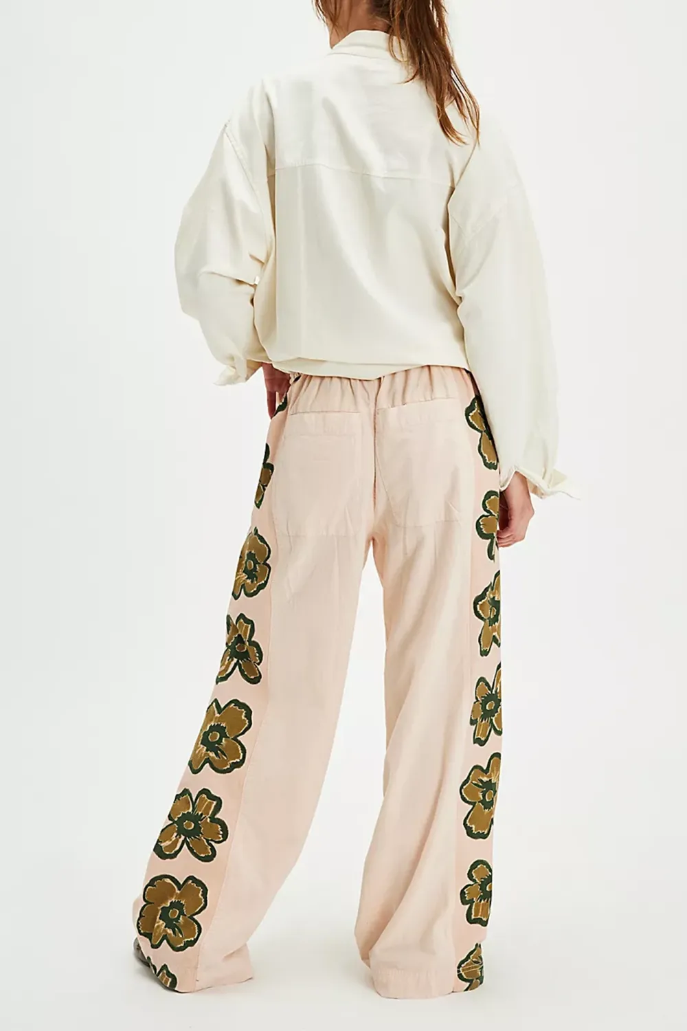 Drawstring Waist Wide Leg Pants