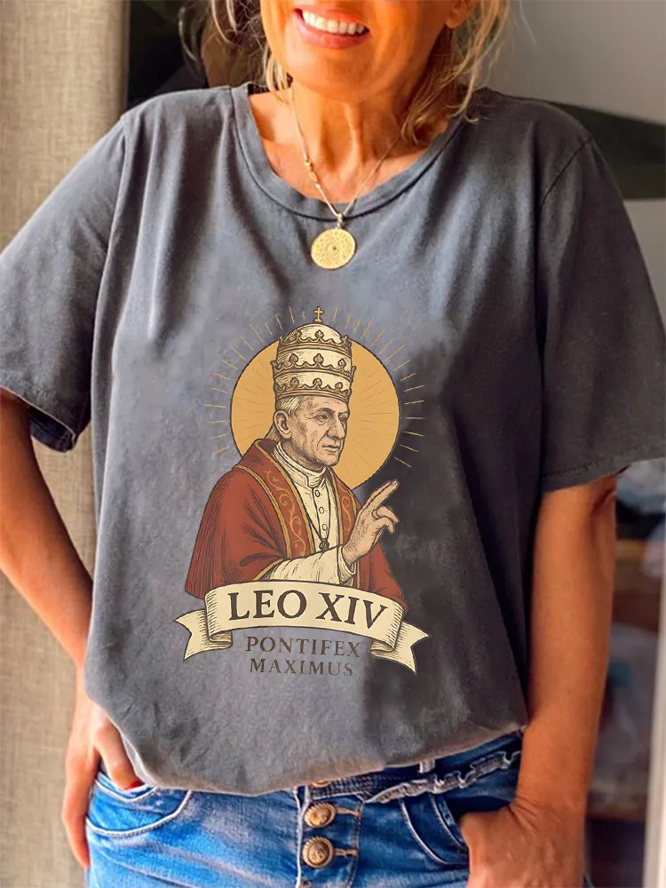 Women'S Pope Leo Xiv  Made In America Round-Neck Short-Sleeved T-Shirt