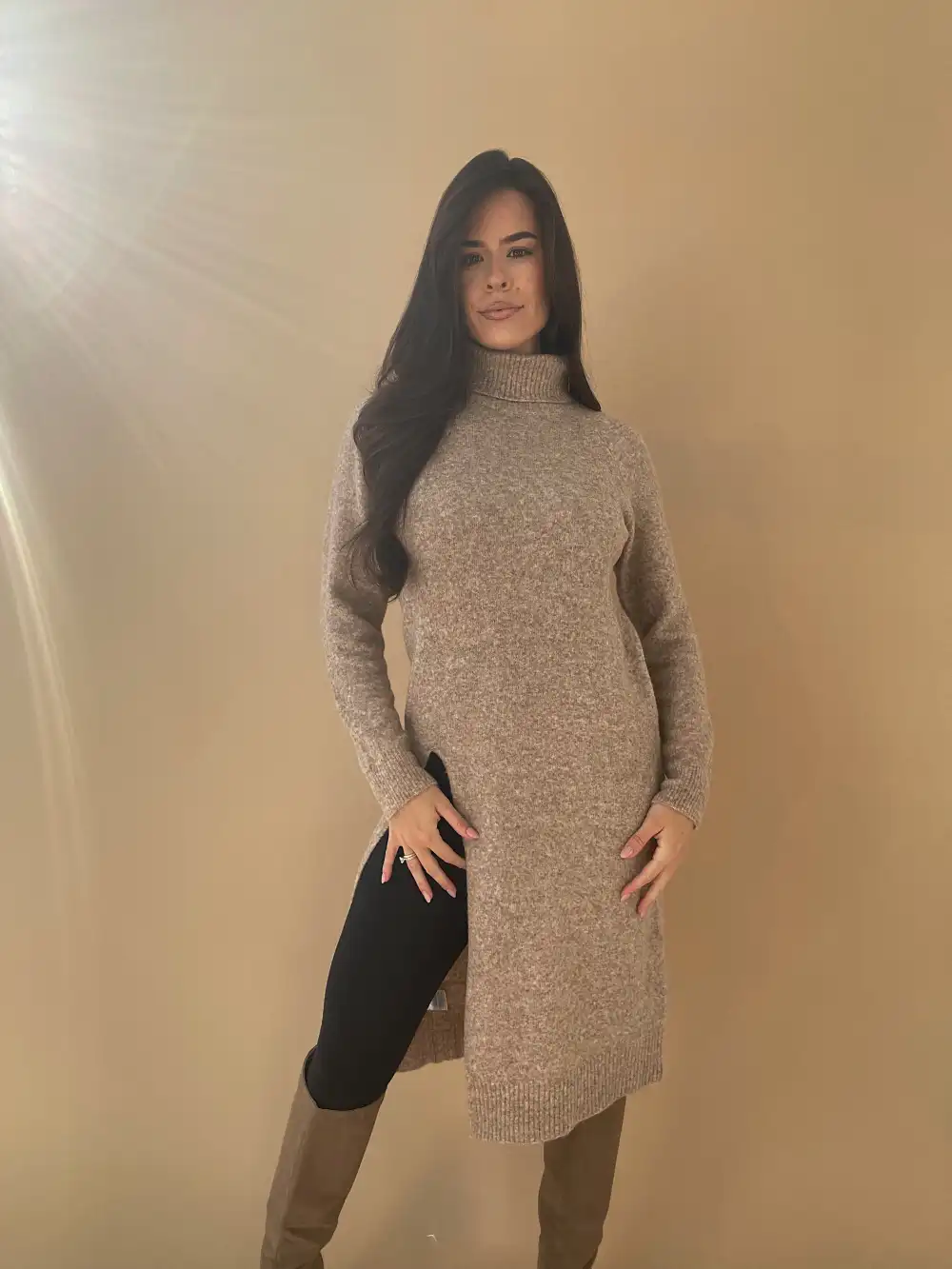 Turtle Neck Long Sweater Top