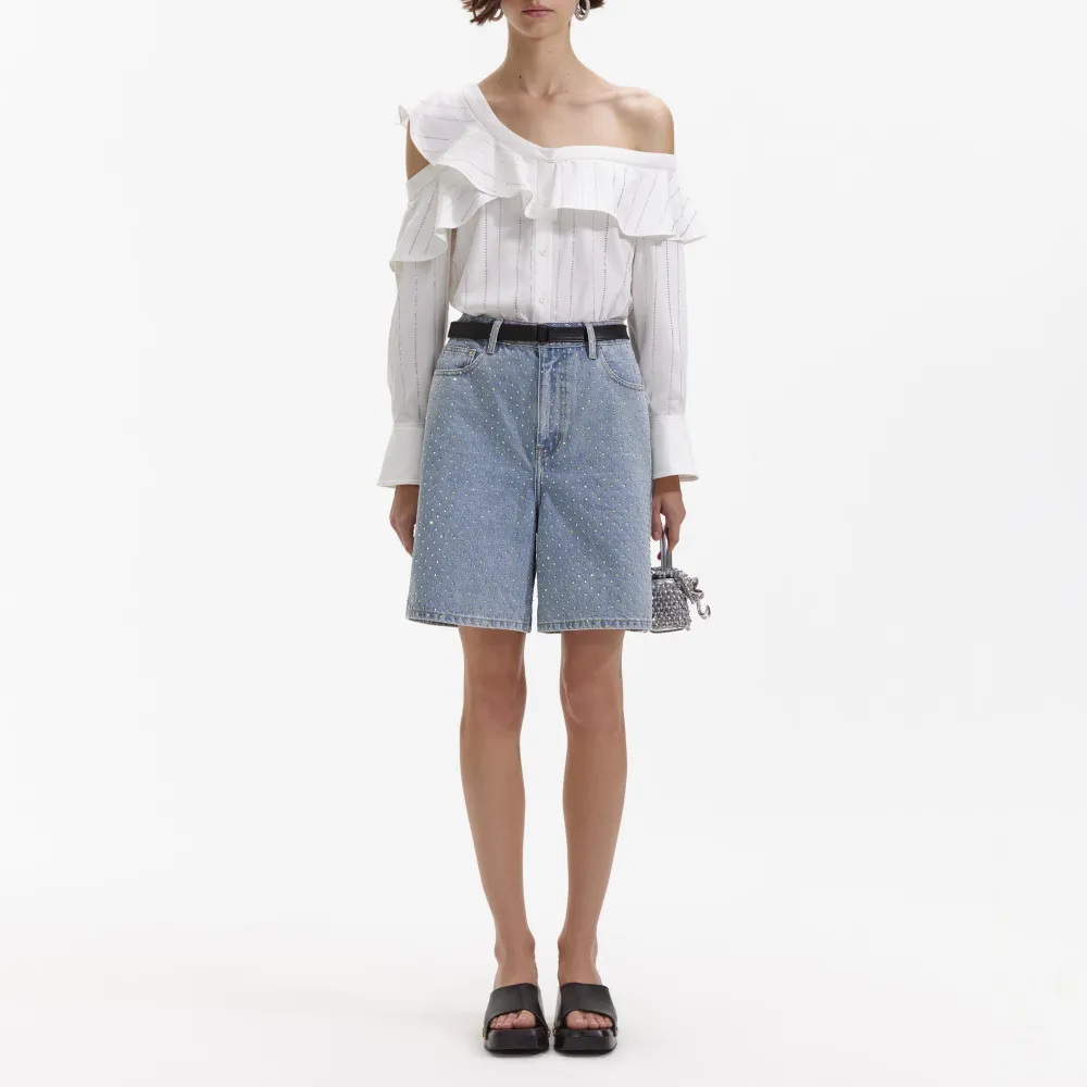 Rhinestone Denim Shorts