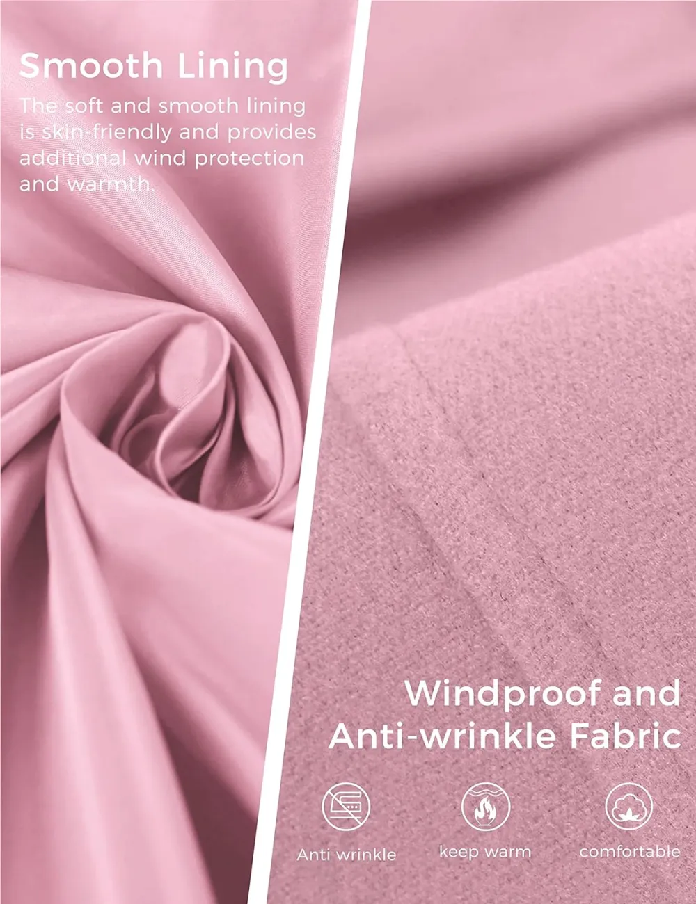 Women's Double Breasted Pea Coat Winter Mid-Long Trench Coat with Belt