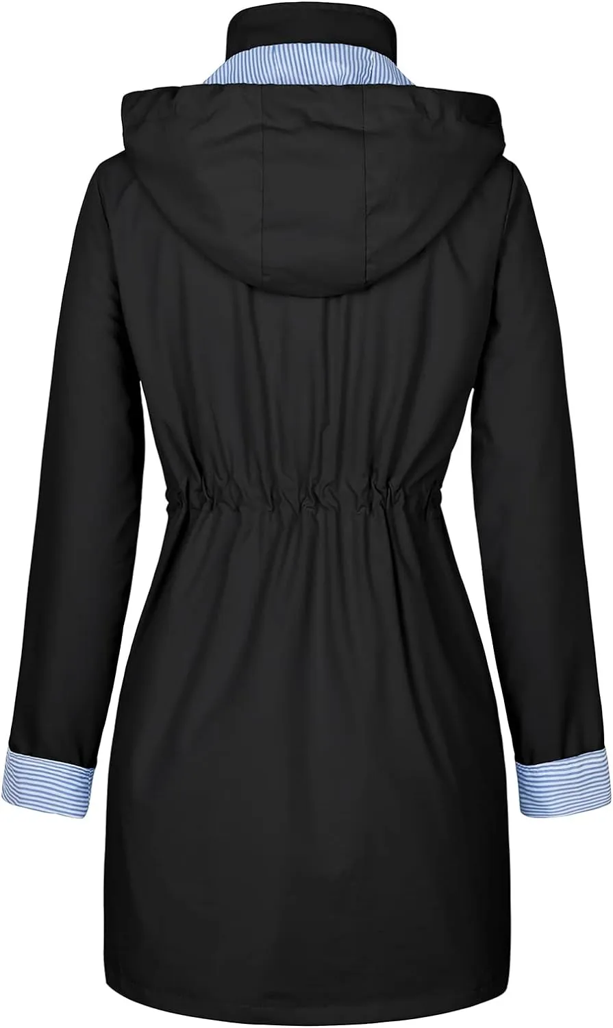 American Trends Rain Jackets for Women Waterproof with Hood Long Rain Coat Windbreaker Jacket