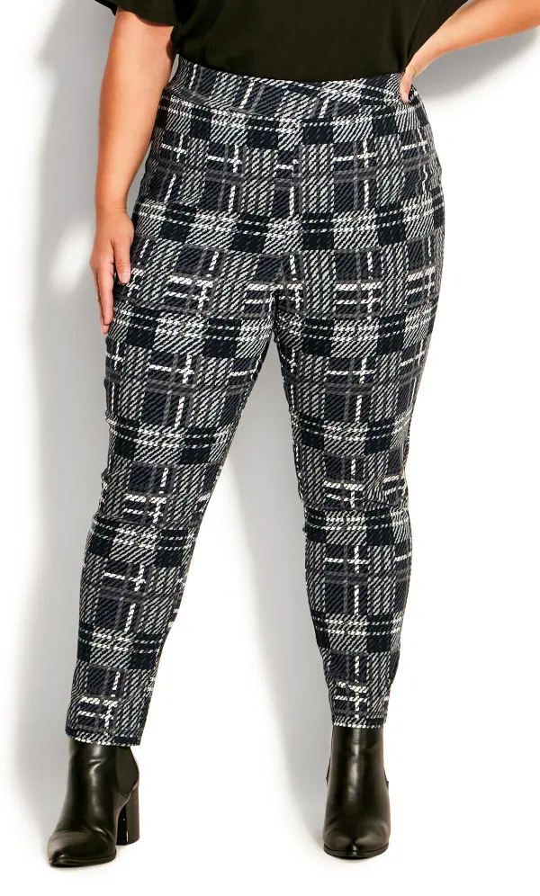 Evans Grey Jemma Check Pant