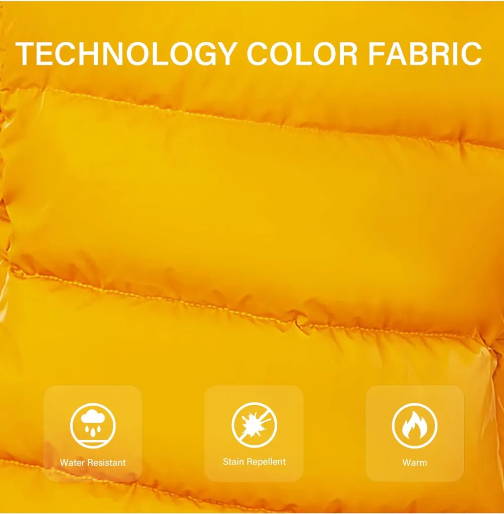 Womens Lightweight Puffer Jacket, Winter Coats for Women Warm Quilted Bubble Padded Hood Coat with Faux Fur Collar