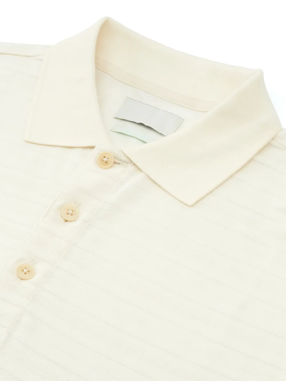 Cream Casual Style Short Sleeve Polo Shirt