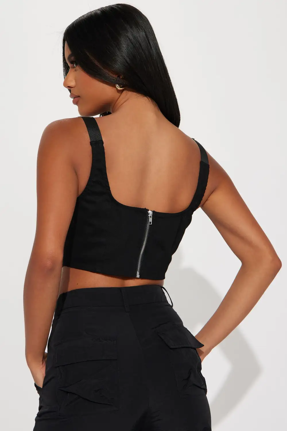 Long Drives Crop Top - Black/combo