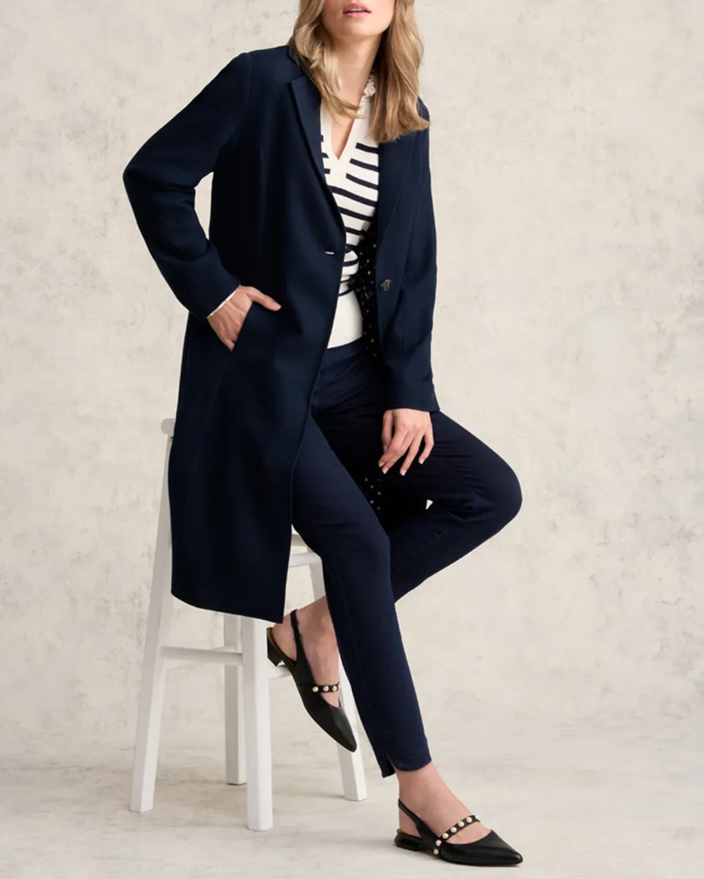 Long Line Single Breasted Coat