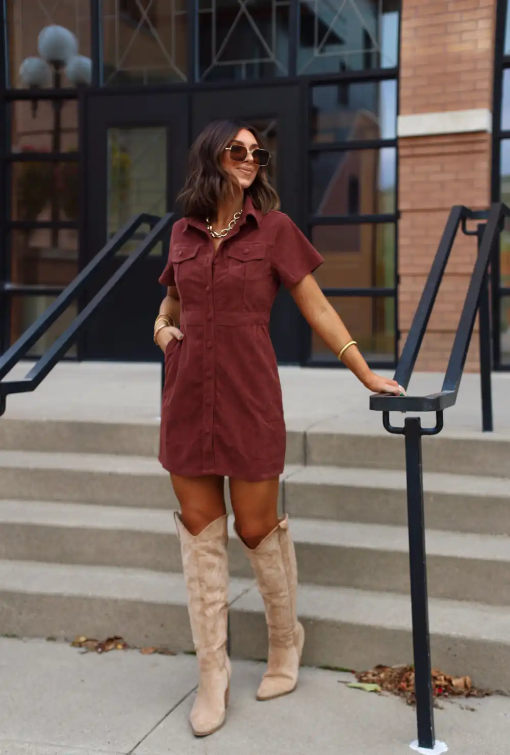 Corduroy Mini Dress