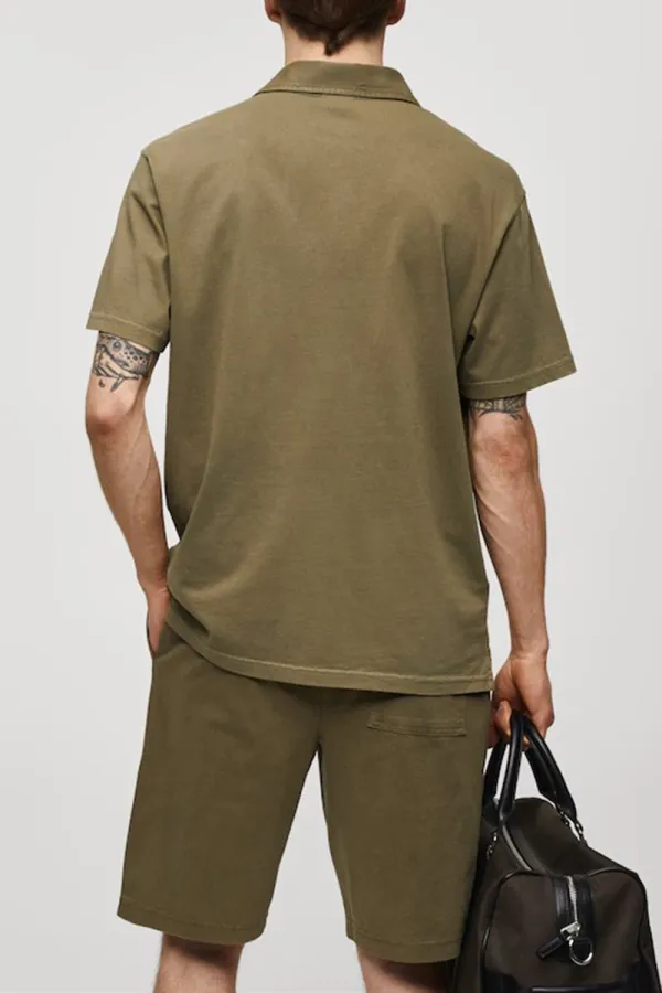 100% Cotton Relaxed-Fit Polo Shirt