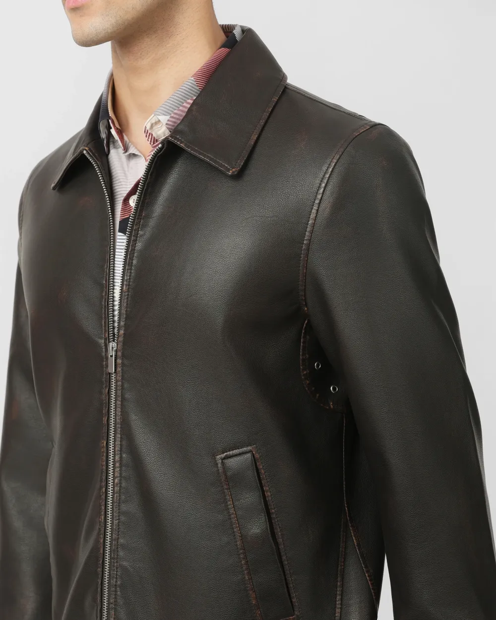 Retro Slim Comfortable Punk Biker Olive Jacket