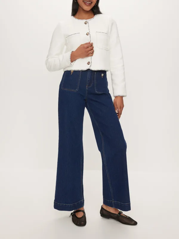 Button Front Textured Jacket