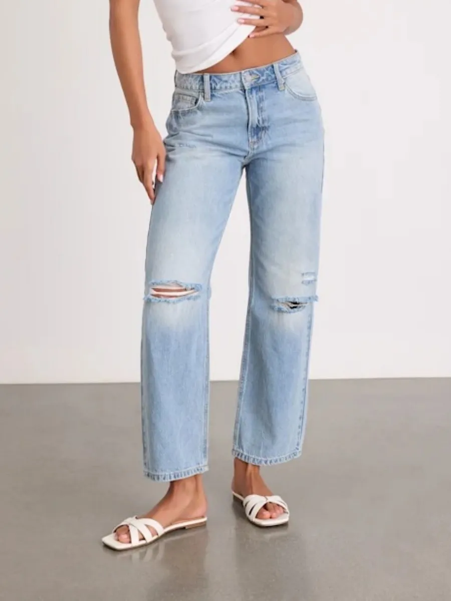 High Rise Distressed Jeans