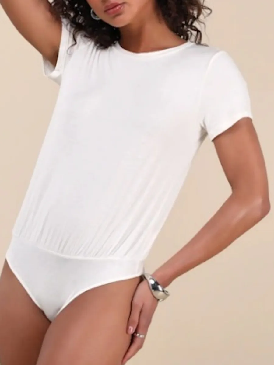 Round Neck Short Sleeve Bodysuit