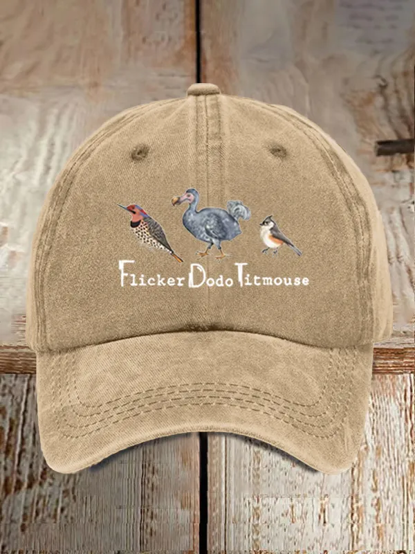 Unisex Distressed Washed Cotton Animal 