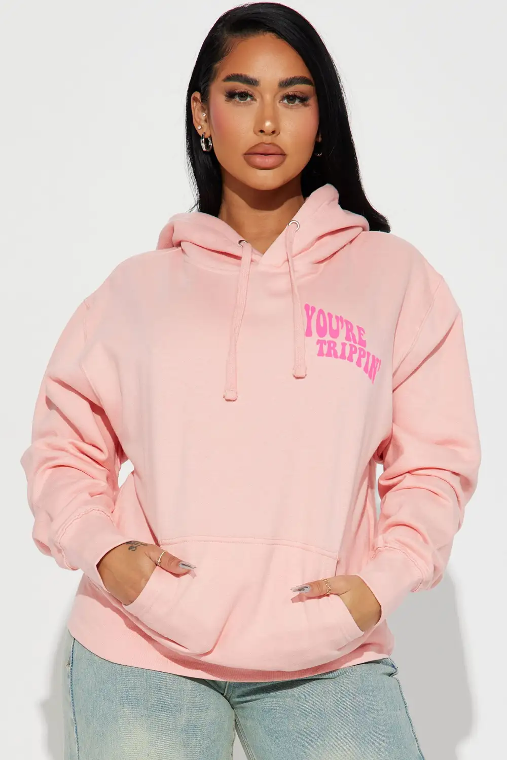 You're Trippin' Hoodie - Pink
