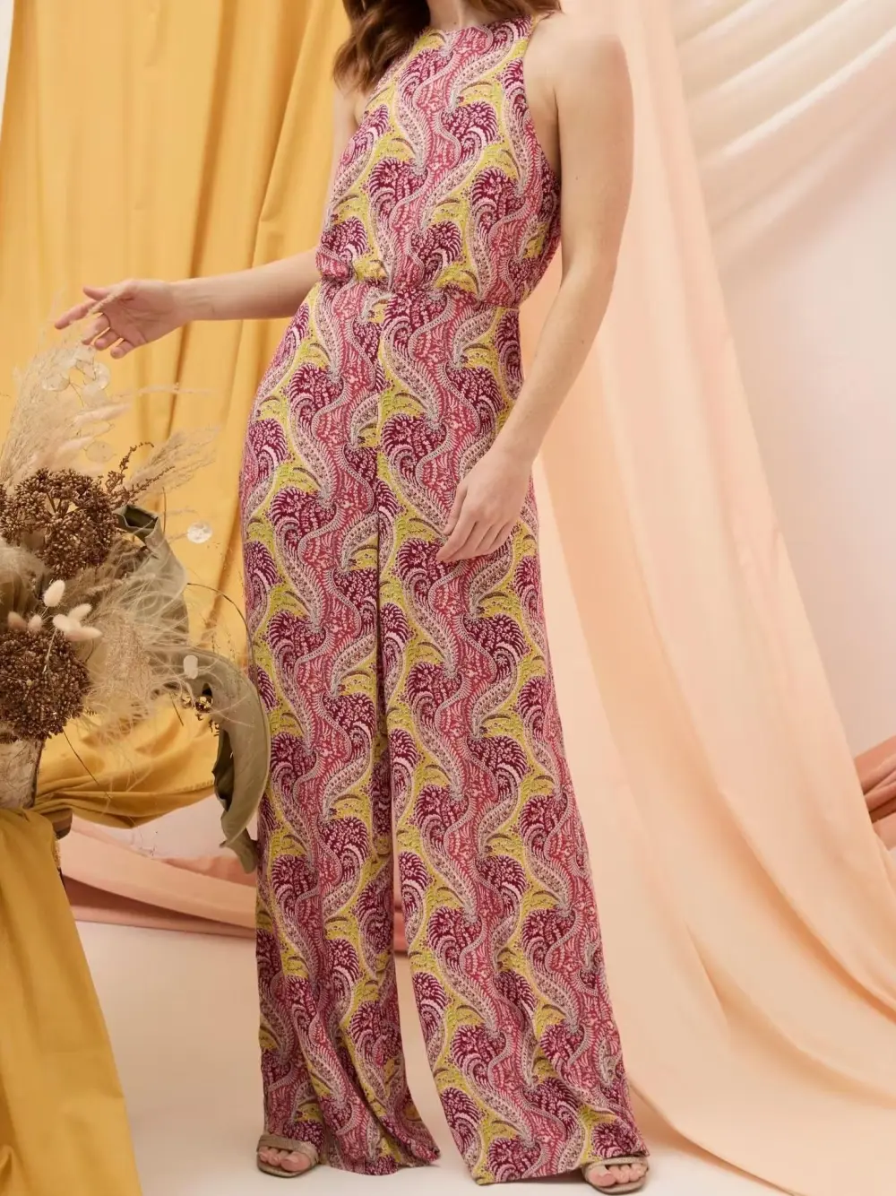 Orange Paisley Jumpsuit