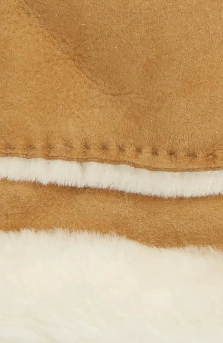 Seamed Touchscreen Compatible Genuine Shearling Gloves