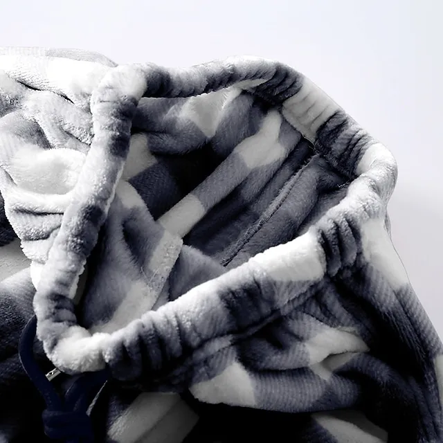 Women's Christmas Pajamas Winter Pants Nighty Pjs Grid / Plaid Fashion Simple Comfort Party Xmas Home Bed Flannel Warm Breathable Long Pant Elastic Waist Winter Fall Blue Pink / Sweet / Gift / Print