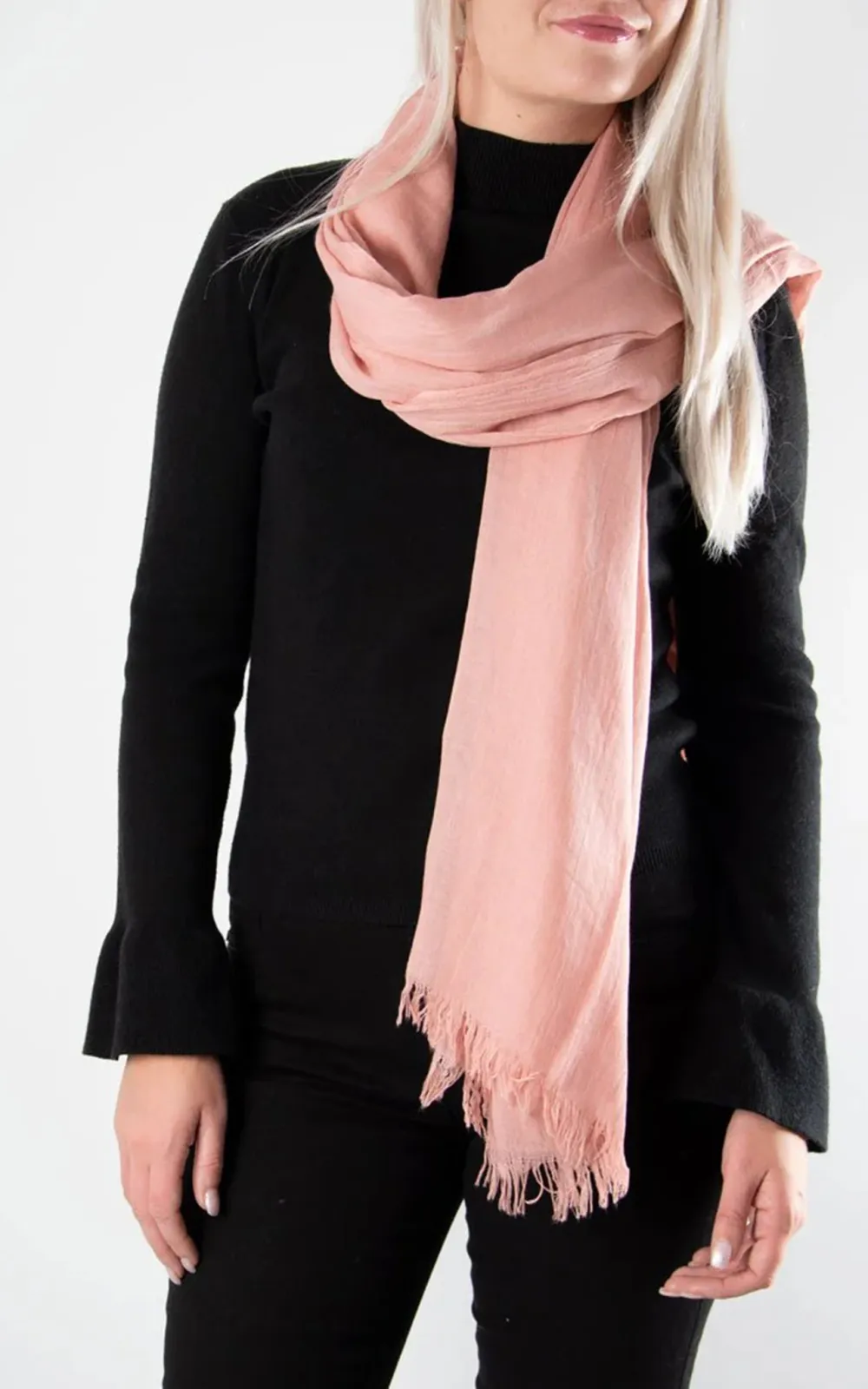 Fashionable And Romantic Dusky Pink Girlish Scarf