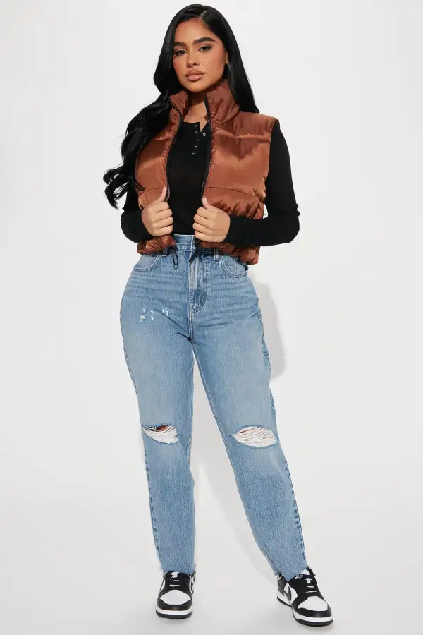 Can't Handle It Puffer Vest - Mocha