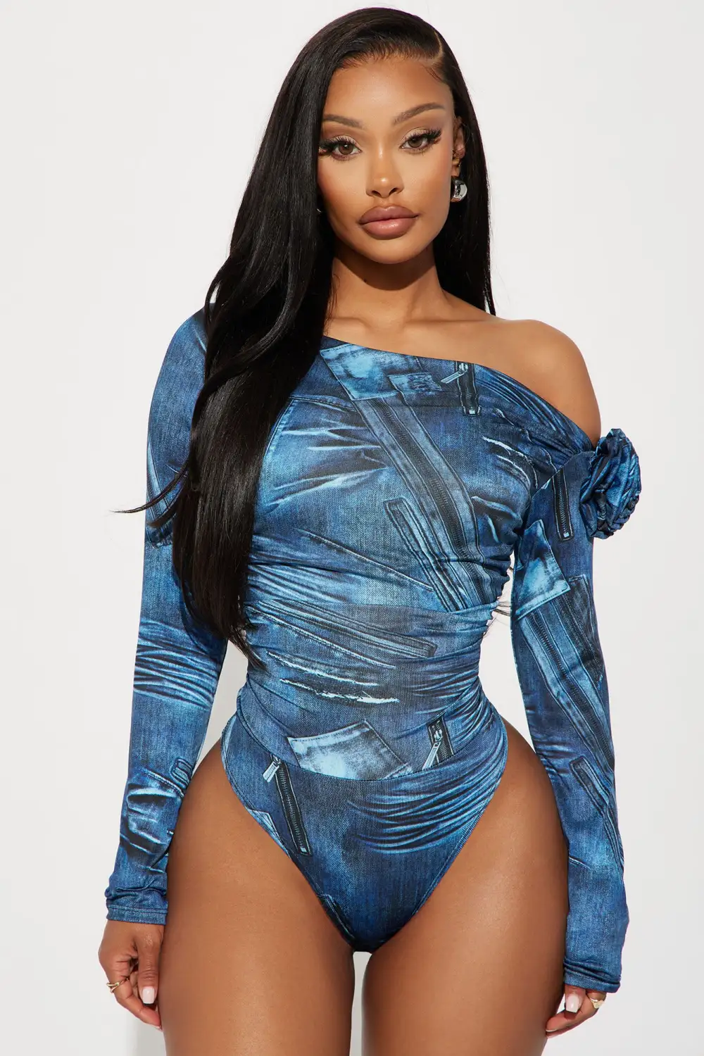 Ever So Ruthless Bodysuit - Blue/combo