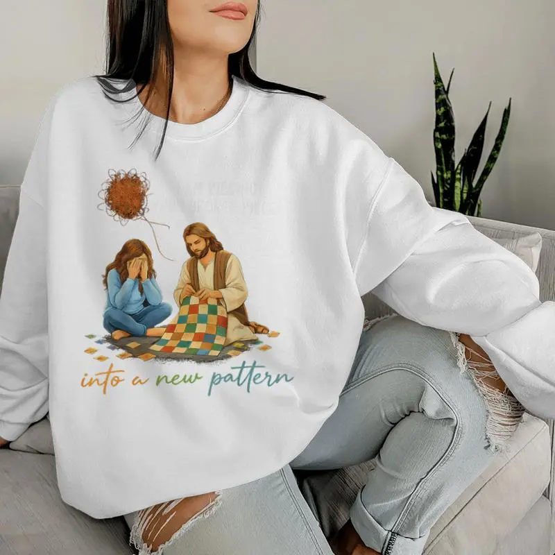 I Am Piecing Your Broken Pieces Into A New Pattern Christian Women Sweatshirt