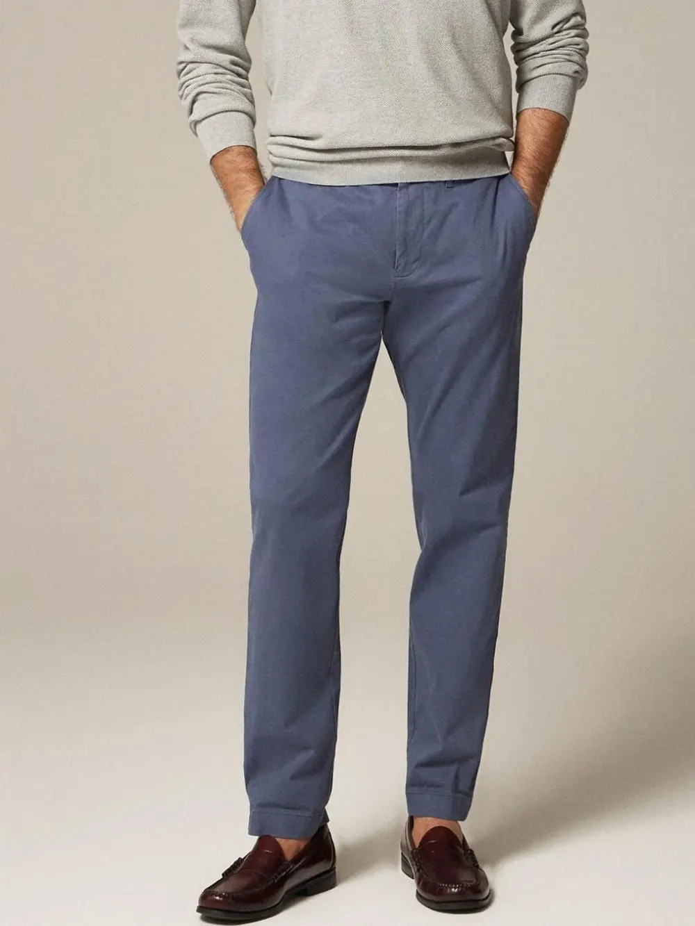 Light Blue Regular Fit Men's Pants