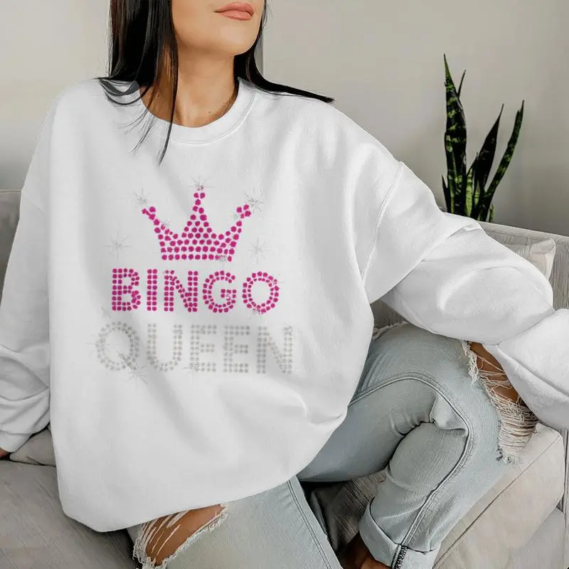 Bingo Queen Bingo Player Game Party Girls Cute Women Sweatshirt