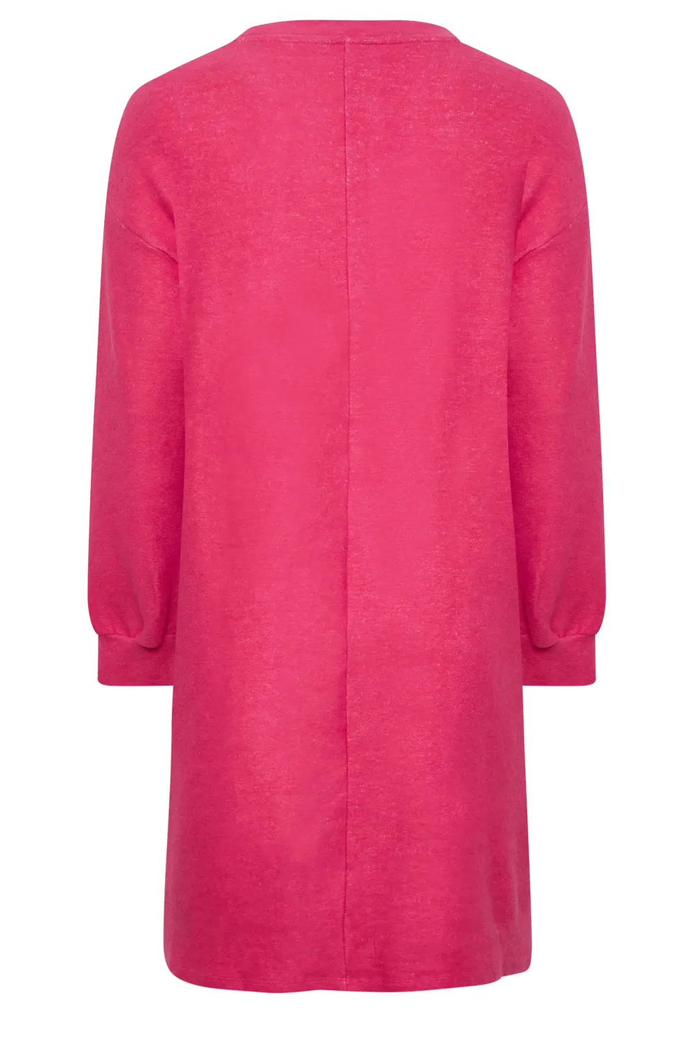 YOURS Curve Hot Pink Soft Touch Midi Jumper Dress